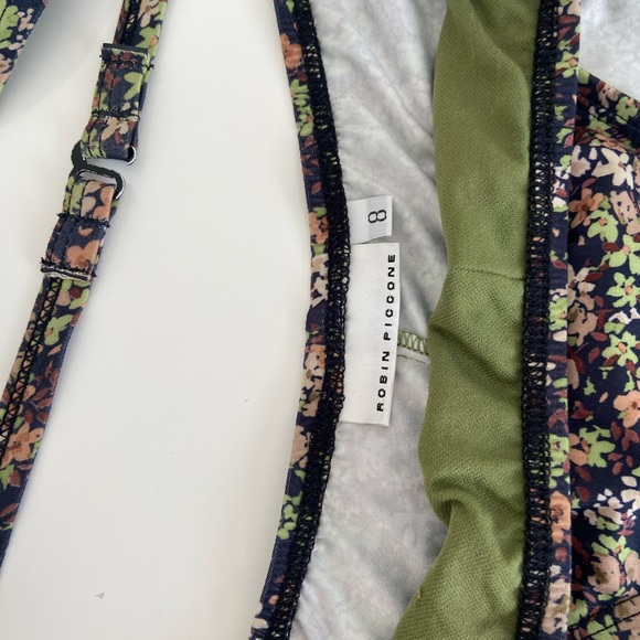 Vintage Robin Piccone Disty Floral Print Cheeky Bikini size Small Made in USA - Picture 7 of 7